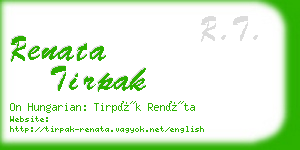 renata tirpak business card